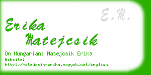 erika matejcsik business card